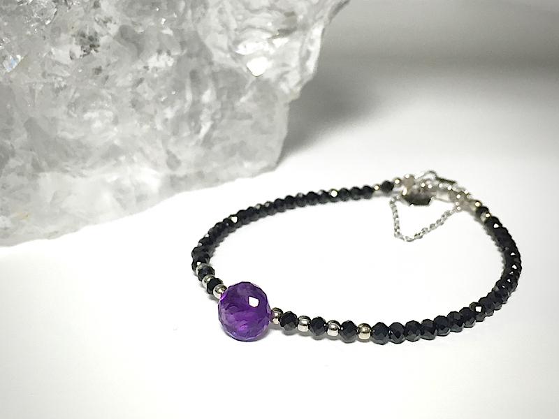 BRACELET ET SPINELLE ET AMETHYSTE